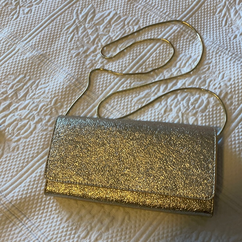 Small gold clutch purse